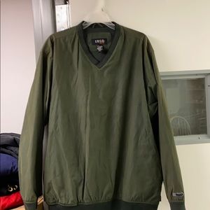 Olive V necked IZOD XFG windbreaker